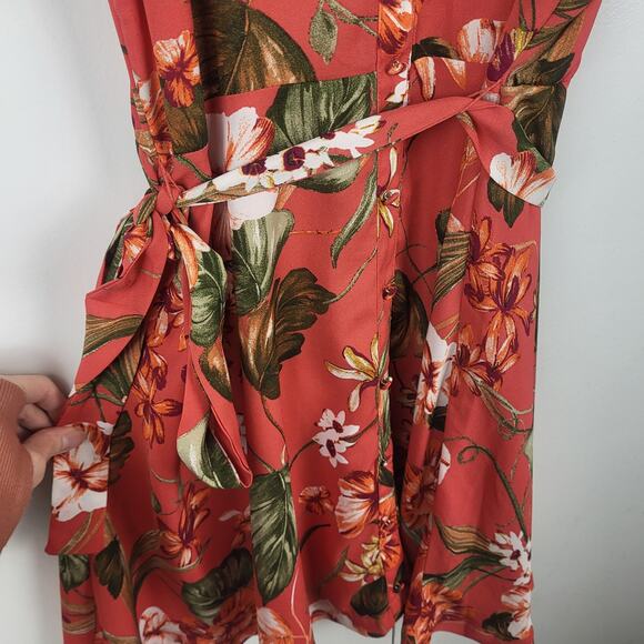 LULUS Floral Ditsy Print Mini Dress Spaghetti Straps Summer Sundress | Small - Picture 6 of 12